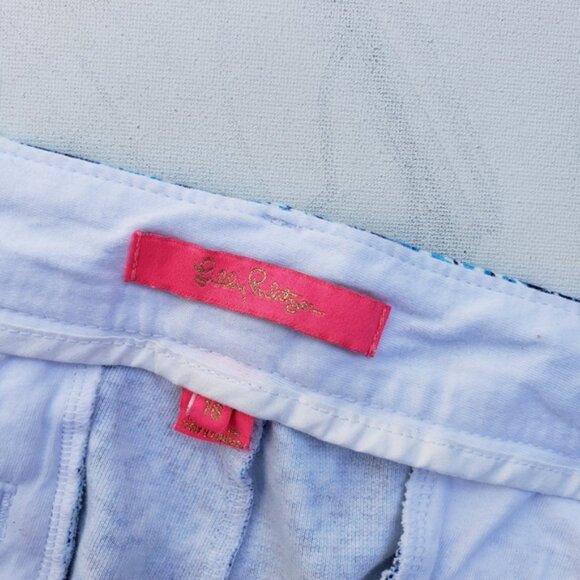 LILLY PULITZER - 5" Callahan Knit Short Cumulus Blue Blooming Together Size 16 - Picture 8 of 9
